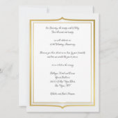 Invitation Célébration élégante du 60e anniversaire en or (Dos)