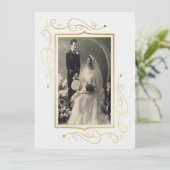 Invitation Célébration élégante du 60e anniversaire en or (Debout devant)