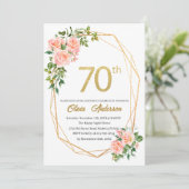 Invitation Célébration élégante du 70e anniversaire Aquarelle (Debout devant)