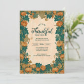 Invitation Célébration élégante du Citrouille de la récolte (Debout devant)