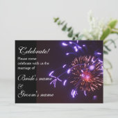 Invitation Célébration épousant le pourpre (Debout devant)