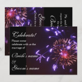 Invitation Célébration épousant le pourpre (Devant / Derrière)