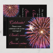 Invitation Célébration épousant le rose (Devant / Derrière)