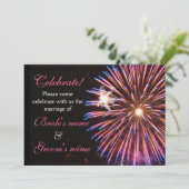 Invitation Célébration épousant le rose (Debout devant)