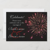 Invitation Célébration épousant le rouge (Devant)