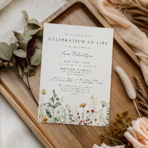 Invitation Célébration estivale de la fleur sauvage de la vie