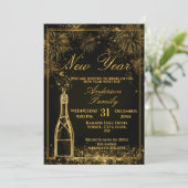 Invitation Célébration festive du Nouvel An (Debout devant)