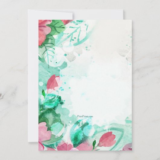 Invitation Célébration florale (Dos)