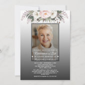 Invitation Célébration florale de la vie Photo Funeral Memori (Devant)