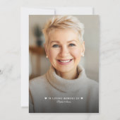 Invitation Célébration florale de la vie Photo Funeral Memori (Dos)