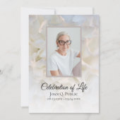 Invitation Célébration florale de l'oeillet blanc de la vie f (Devant)