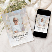 Invitation Célébration florale de l'oeillet blanc de la vie f