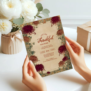Invitation Célébration florale d'une récolte élégante