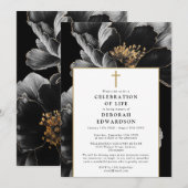 Invitation Célébration Florale Moderne Chrétienne De La Vie (Devant / Derrière)