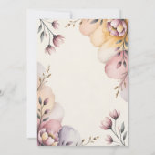 Invitation Célébration florale pastel doux (Dos)