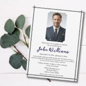 Invitation Célébration funéraire de la vie Mémorial Photo mod