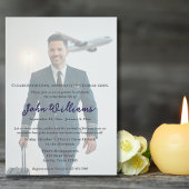 Invitation Célébration funéraire de la vie Photo commémorativ