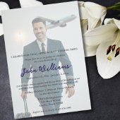 Invitation Célébration funéraire de la vie Photo commémorativ
