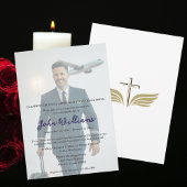 Invitation Célébration funéraire de la vie Photo commémorativ