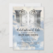 Invitation Célébration funéraire de la vie | Portes du Ciel (Devant)