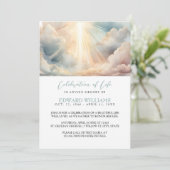 Invitation Célébration funéraire du Ciel de la vie Photo (Debout devant)