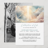 Invitation Célébration funéraire du Ciel de la vie Photo (Devant / Derrière)