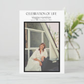 Invitation Célébration funéraire minimale de la vie Budget du (Debout devant)