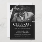 Invitation Célébration Funéraire Moderne de la Vie (Devant)
