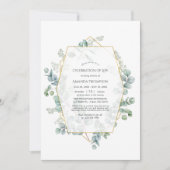 Invitation Célébration géométrique de l'Eucalyptus de la vie (Devant)