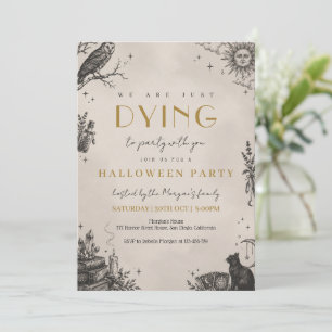 Invitation Célébration gothique Halloween de la mort à la fêt