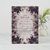 Invitation Célébration Halloween gothique violet foncé (Debout devant)