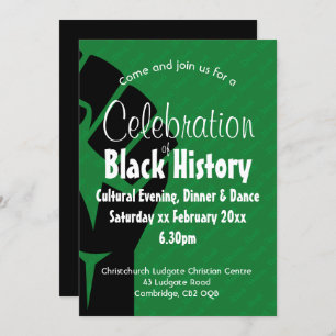 Invitation CÉLÉBRATION HISTOIRE NOIRE BHM personnalisé