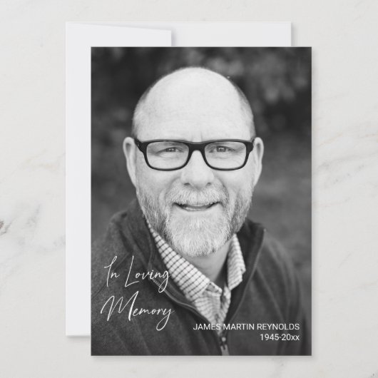 Invitation Célébration imprimable de la vie Photo complète (Devant)