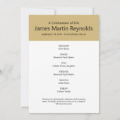 Invitation Célébration imprimable de la vie Photo complète (Dos)