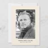 Invitation Célébration imprimable de la vie Photo complète (Devant)