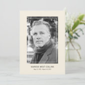 Invitation Célébration imprimable de la vie Photo complète (Debout devant)