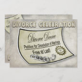 INVITATION CÉLÉBRATION INVIATION - DÉCRET DE DIVORCE (Devant / Derrière)