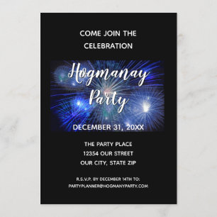 Invitation Célébration joyeuse de la Saint-Sylvestre Hogmanay