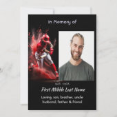 Invitation Celebration Life Service Baseball Softball Player (Devant)