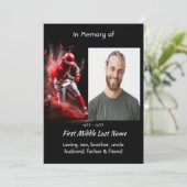 Invitation Celebration Life Service Baseball Softball Player (Debout devant)