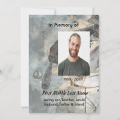 Invitation Celebration Life Service Memorial Baseball Player (Devant)