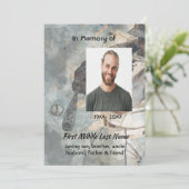 Invitation Celebration Life Service Memorial Baseball Player (Debout devant)