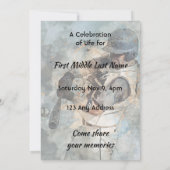 Invitation Celebration Life Service Memorial Baseball Player (Dos)