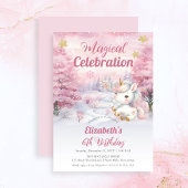 Invitation Célébration magique Unicorn 6e fête d'anniversaire