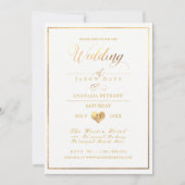 Invitation Célébration Marbre/Or/Mariage de PixDezines (Devant)