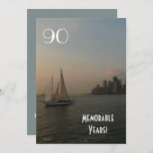Invitation Célébration mémorable/voilier de 90 (Devant / Derrière)