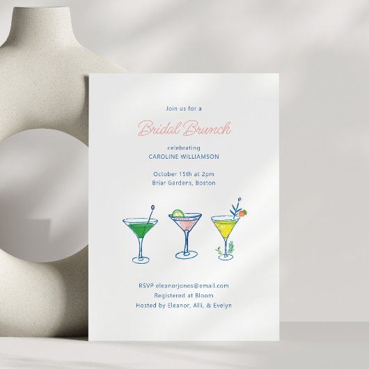 Invitation Célébration Mimosa Cocktail Brunch de Mariage
