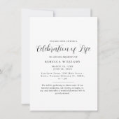 Invitation ]Célébration minimale blanche de la vie (Devant)