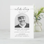 Invitation Célébration minime de la photo de vie funéraire (Debout devant)
