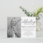 Invitation Célébration minime des funérailles de la vie (Debout devant)